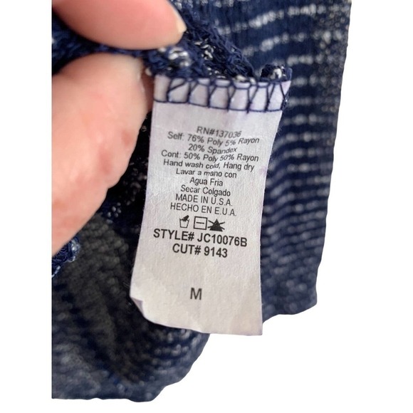 Paper Crane Top Women's Sz M Sheer Panel Long Sleeve Knit Top High Low Hem NWT - Picture 9 of 10